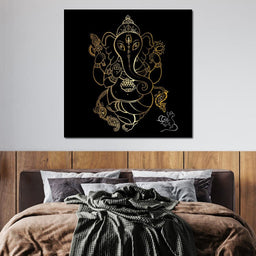 Golden Ganapati - NicheCanvas