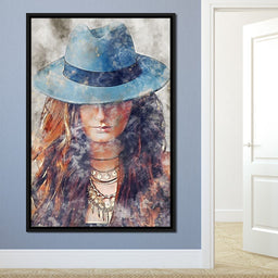 Girl in a Hat - Mateo - NicheCanvas