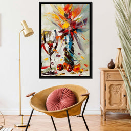 Wine & Flowers - NicheCanvas