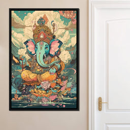 Joyful Lord Ganesh - NicheCanvas