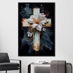 Floral Cross 02 - Neal Hackett  - NicheCanvas