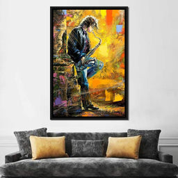 Man With Saxophone - NicheCanvas