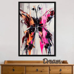 Orange & Pink Butterfly - NicheCanvas