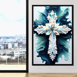 Floral Cross 06 - Neal Hackett  - NicheCanvas