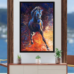 Blue Horse - NicheCanvas