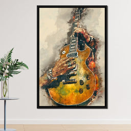 Slash's Electric Guitar - Abraham Szomor - NicheCanvas