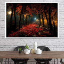 Very Beautiful Forest at Night - NicheCanvas