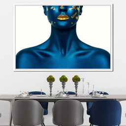 Blue Body Paint - NicheCanvas