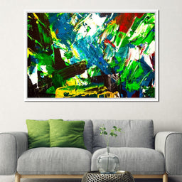 Abstract Emerald Splash - NicheCanvas