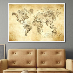World Map Da Vinci - Mateo - NicheCanvas