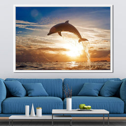 Leaping Dolphin - NicheCanvas