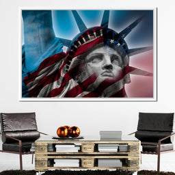 Patriotic Statue of Liberty - NicheCanvas