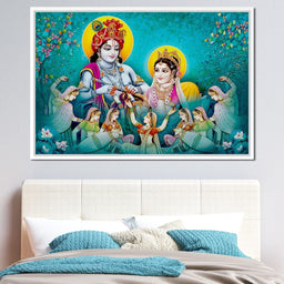 Lord Radha & Krishna Love Song - NicheCanvas