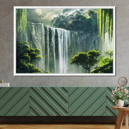 Waterfall in the Jungle - NicheCanvas