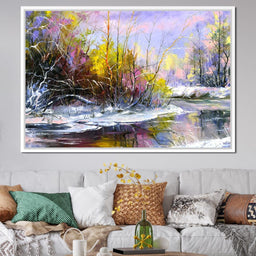 Winter Stream - NicheCanvas