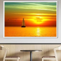 Sailing Boat Sunset - NicheCanvas