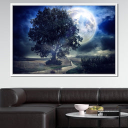 Giant Moon Summer Night - NicheCanvas