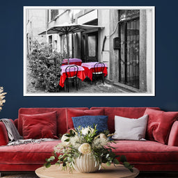 Red Tables In Rome - NicheCanvas