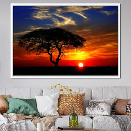 African Landscape Sunset - NicheCanvas