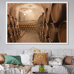 Barrels of Wine - NicheCanvas