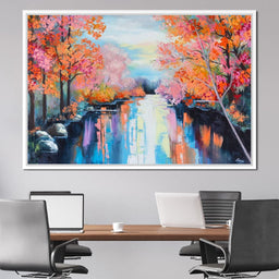Autumn Stream Pastel - NicheCanvas