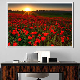 Red Poppies Field - NicheCanvas