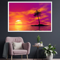 Sunset Island - NicheCanvas