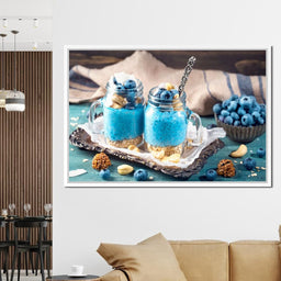 Chia Seeds & Blueberries Pudding - NicheCanvas