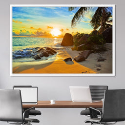 Natural Beach Sunset - NicheCanvas
