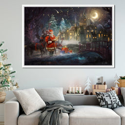 Santa Claus on Christmas Eve - NicheCanvas