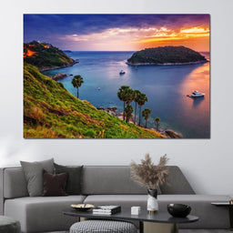 Boats Watching The Sunset - NicheCanvas