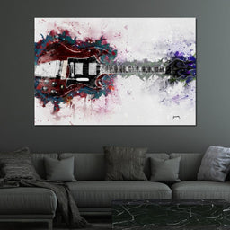 Angus Young's Red Guitar - Abraham Szomor - NicheCanvas