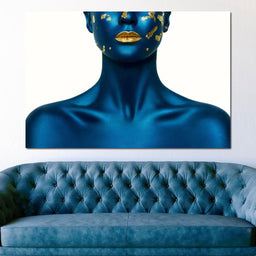 Blue Body Paint - NicheCanvas