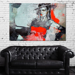 Lady in Red - NicheCanvas