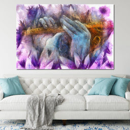 Krishna Playing the Flute - NicheCanvas