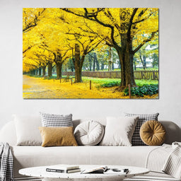 Yellow Ginkgo Trees - NicheCanvas