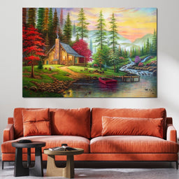 The House by the River - NicheCanvas