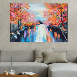 Autumn Stream Pastel - NicheCanvas