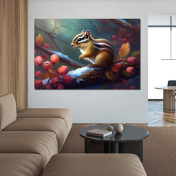 Winter Chipmunk - Neal Hackett - NicheCanvas