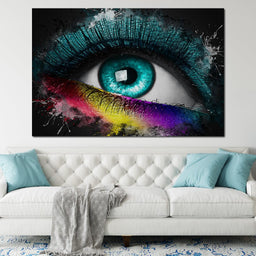 Colorful Eye Splash Art - Johanjjf - NicheCanvas