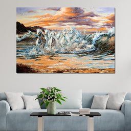 Horses Splash - NicheCanvas