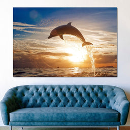 Leaping Dolphin - NicheCanvas