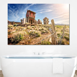 Abandoned Western Town - NicheCanvas