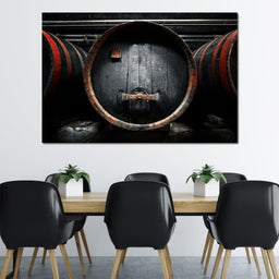 Traditional Wood Barrel - NicheCanvas