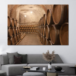 Barrels of Wine - NicheCanvas