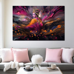 Blissful Krishna - NicheCanvas