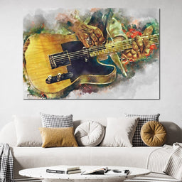 Keith Richards' Electric Guitar - Abraham Szomor - NicheCanvas