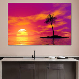 Sunset Island - NicheCanvas
