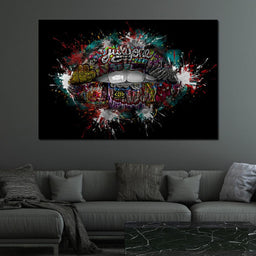 Graffiti Lips - Johanjjf - NicheCanvas
