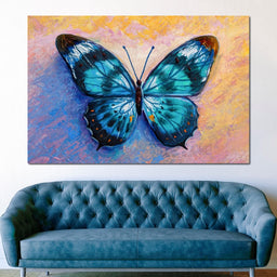 Light Blue Butterfly - NicheCanvas